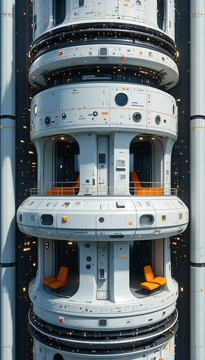 In The Image, There Is A Large, Futuristic Building With A Central Tower