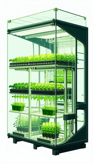 In The Image, There Is A Large Greenhouse Filled With Numerous Potted Plants