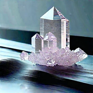 Abstract Minimalist Design: Macro View Of Crystalline Structure With Large, Shiny,