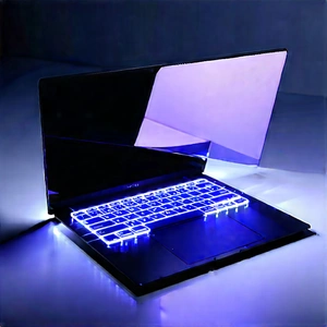 Laptop With Glowing Screen With Laptop Computer