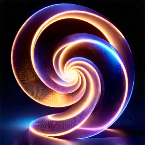 Abstract Advertising Photography: Spirals With Luminous Edges With Spiral Light