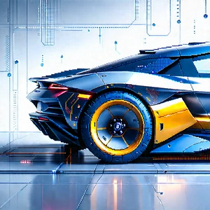 Automotive Technology In (design:1.41) Studio With Futuristic Shown