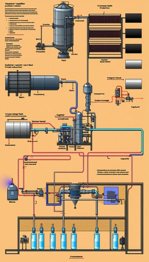 The Image Is A Detailed Diagram Of A Factory Or Industrial Plant