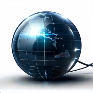 Innovative Communication Tool (design:1.3) With Blue, Three-dimensional