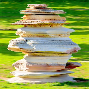 Nature Professional Photography: Rock Formation In Summer With Large Stack