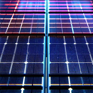 Solar panel with holographic projection
