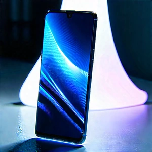 Smartphone With Holographic Display With Blue White