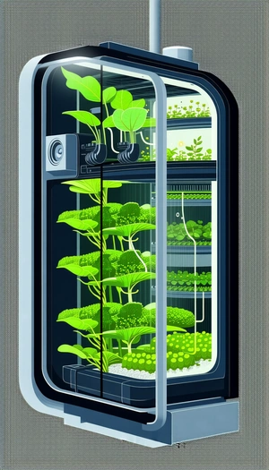 A Large, Multi-layered Greenhouse Filled With Various Plants