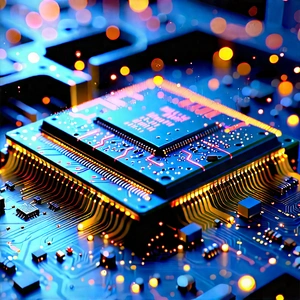 Microchip with (digital:1.22) particles