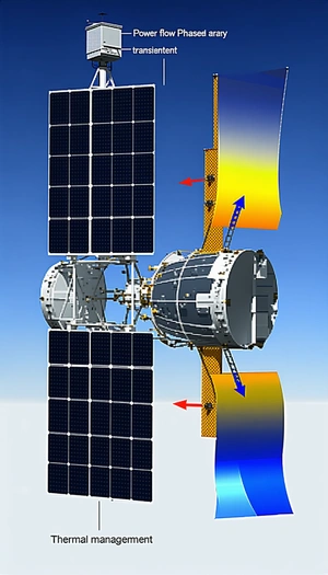 A Spacecraft Is Shown In A Blue Sky, With A Yellow And Blue Tail