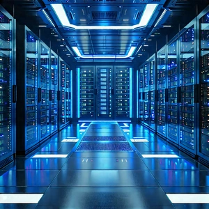 Futuristic Server Room With Image, There