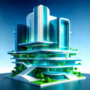 Futuristic Innovation Hub With Large, Blue,