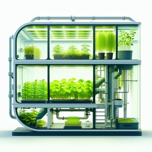 A Large, Multi-layered Greenhouse Filled With Various Plants