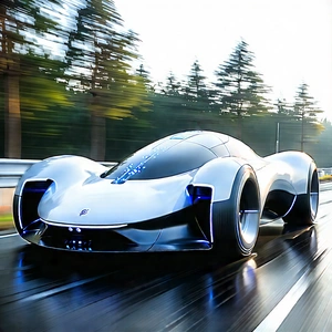 Innovative Electric Vehicle Design With Sleek, Futuristic-looking