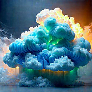 Cloud Computing Visualization With Large, Colorful