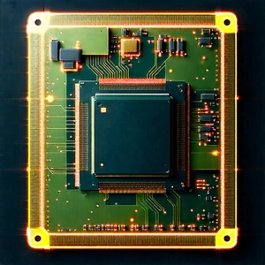 Microchip With Laser Scanning With Close-up Computer
