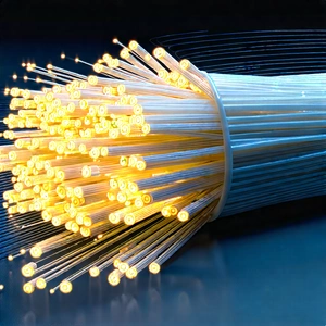 Close-up Of Fiber Optic Cables With Close-up Bunch