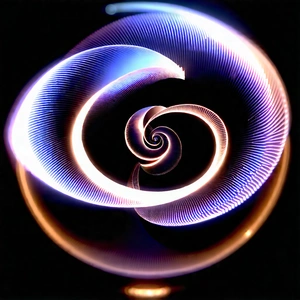 Abstract Generative Art: Spirals with luminous edges