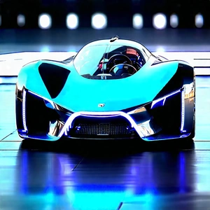 Innovative Electric Vehicle Design With Blue Futuristic