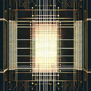 Tech Abstract Design: Close-up of sensor array