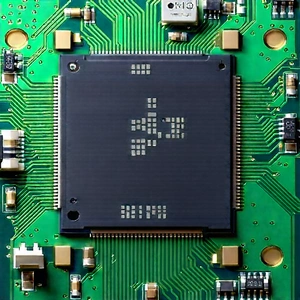 Close-up of microprocessor
