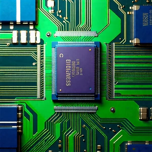 Close-up of microprocessor