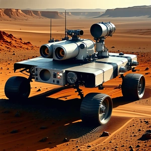 A Futuristic Vehicle With A Large Gun Mounted On The Front