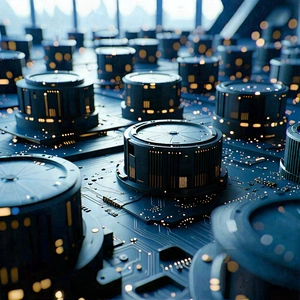 Tech Matte Painting: Close-up of sensor array