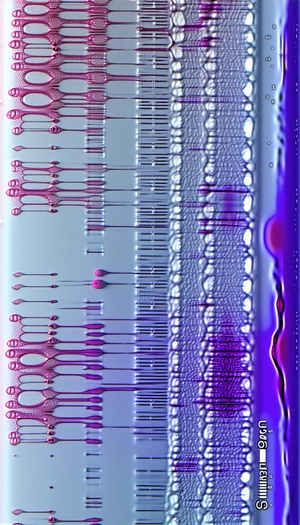 The Image Is A Close-up Of A Purple And Pink Liquid, Possibly A Paint Or A Chemical