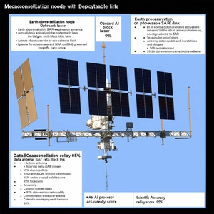 The Image Is A Diagram Showing The Different Components Of A Satellite