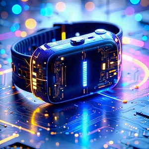 Innovative Wearable Device Design With Blue Black