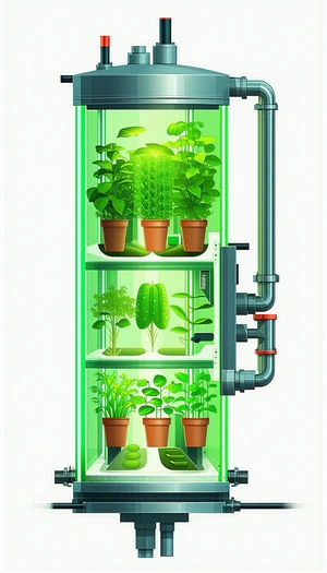 A Large Greenhouse Filled With A Variety Of Plants