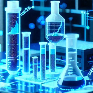 Financial Technology In Modern Laboratory With Image, There