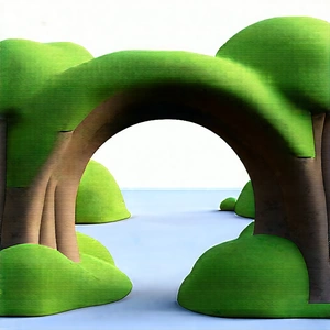 Nature Blender Artwork: Natural arch in spring bloom