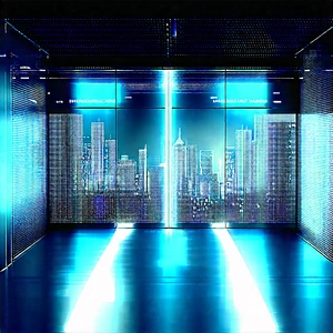 Futuristic innovation hub