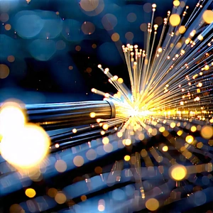 Close-up Of Fiber Optic Cables With Close-up Wire