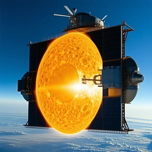A Large Spacecraft With A Dome-shaped Structure On Top Of It