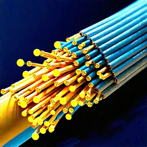 Close-up Of Fiber Optic Cables With Large Number