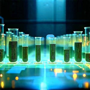 Financial Technology In Modern Laboratory With Image, There