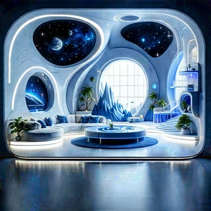 Futuristic Smart Home With Futuristic Living