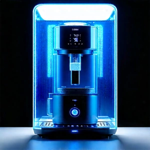 Innovative Smart Appliance Design With Large, Blue,