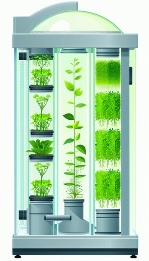 In The Image, There Is A Large Green Plant With A Long Stem, Which Is Growing In A Pot