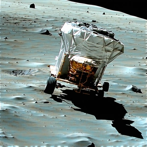 A Rover Vehicle On The Moon, With A Large White Dome On Top