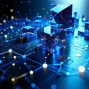 Blockchain Network Visualization With Image, There