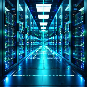 Server Rack With Laser Scanning With Image, There