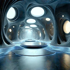 Futuristic Tech Startup Office With Image, There