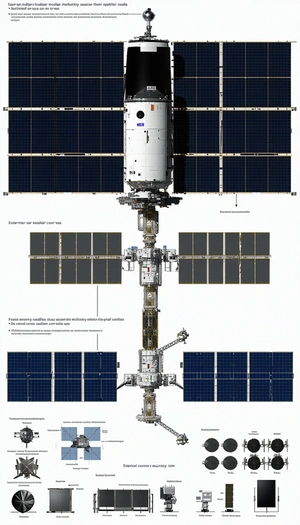 detailed diagram space station