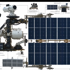 The Image Is A Diagram Of A Spacecraft, Showing Its Various Components And Their Functions