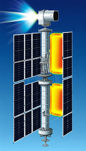 A Solar Panel Is Mounted On A Pole, And It Is Connected To A Traffic Light