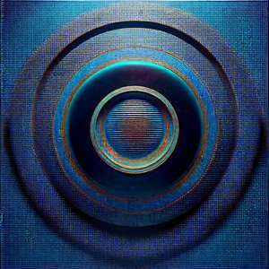 Abstract Macro Photography: Concentric Circles With Diffuse Lighting With Close-up Blue